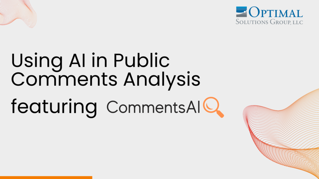 Using AI in Public Comments Analysis featuring CommentsAI