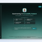 Accessibility Assistant interface showing AI-powered guidance for WCAG, Section 508, PDF/UA, remediation, and accessibility training resources.